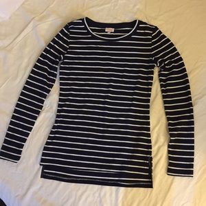 Pixley size s stripe knit with leather elbow